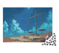 Justice Scales Night 1000 Piece Puzzles Colorful Cross Sky Decoration Puzzle Educational Game Gifts Puzzles for Adults Jigsaw Puzzles for Adults 52x38cm/1000pcs