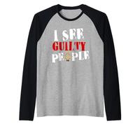 Justice Scales Observer Culpability Design Raglan Baseball Tee