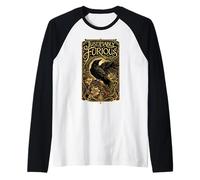 Justifiably Furious Crow Anti-Patriarchy Raven Goth Feminist Raglan Baseball Tee