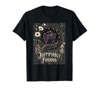 Justifiably Furious Raven Anti Patriarchy Goth Nouveau Art T-Shirt