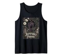 Justifiably Furious Raven Anti Patriarchy Goth Nouveau Art Tank Top