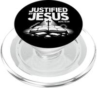 Justified by Jesus Acts 13 Faith Over Law Gospel Truth PopSockets PopGrip for MagSafe