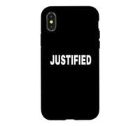 JUSTIFIED Mood Emotion Bold White Text Apparel Case for iPhone X/XS