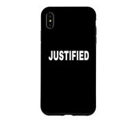 JUSTIFIED Mood Emotion Bold White Text Apparel Case for iPhone XS Max