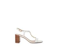 'Justify' Leather Sandals Dune London White 8