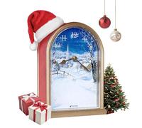 JUSTIME Luminous Polaris Silent Night 12 Song of Carols of Christmas Table Clock Christmas Decorating Multicolor Unique Gift Selection (Red Marble Gold)