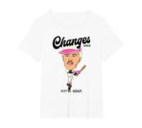 Justin Bieber Official Changes Baseball White T-Shirt, Women's Plus, White, 2X
