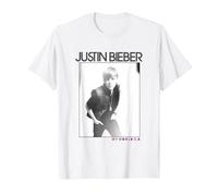 Justin Bieber Official My World 2.0 Photo T-Shirt T-Shirt, Men, White, Medium