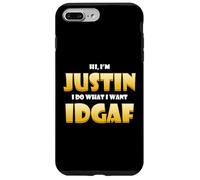Justin Costume IDGAF Meme Personalized First Name Justins Case for iPhone 7 Plus/8 Plus