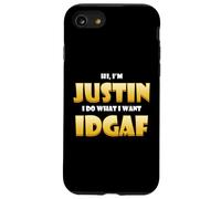 Justin Costume IDGAF Meme Personalized First Name Justins Case for iPhone SE (2020) / 7/8