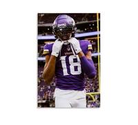 Justin Jefferson Waterproof Poster Wall Painting Canvas Decorative Painting Suitable for Office Bedroom Decoration Living Room Poster 24x36inch(60x90cm) Unframe-style