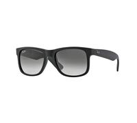Ray - Ban RB4165 JUSTIN 601/8G Man Sunglasses Injected Black Grey Squared Normal Shaded