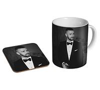 Justin Timberlake BW Ceramic Coffee MUG + Coaster Gift Set …