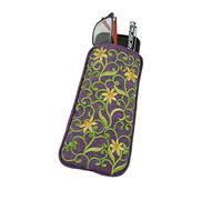 Justina Claire Double Specs Case in a Daffodils Purple Design