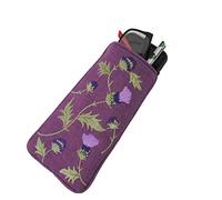 Justina Claire Double Spectacles Case in a Glencoe Thistle Design.