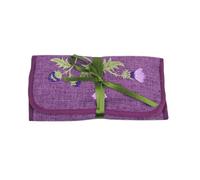 Justina Claire Jewellery Roll in a Glencoe Thistle Design.
