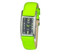 Justina Women's Quartz Analog Watch with Leather Strap JPV15, Black/White, Strip