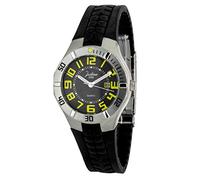 Justina Women's Quartz Analog Watch with Rubber Strap JPC35, Black/White, Strip