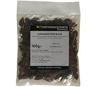 JustIngredients Essentials Cardamom Pods Black, 100 g