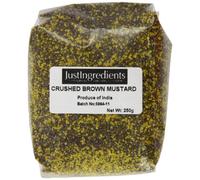 JustIngredients Essentials Crushed Black/Brown Mustard Seed, 250 g - Pack of 5