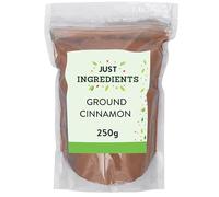 JustIngredients Organic Cinnamon Ground Powder 250g, Sweet Cinnamon Spice for Baking, Tea, and Seasoning, Perfect for Buns, Swirls, and Savoury