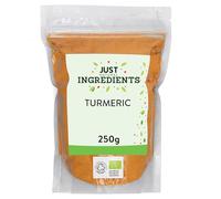 JustIngredients Organic Turmeric Powder 250g, Fresh Indian Spice, Cooking & Seasoning, Organic Herbs for Curries, Latte, Supplements & Mixed Spices