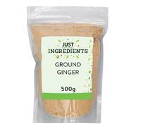 JustIngredients Premier Ginger Ground 500g, Organic Ginger Powder, Ground Spice for Cooking, Curry, Sauces, Seasoning, Herbal Supplement, Indian Spice