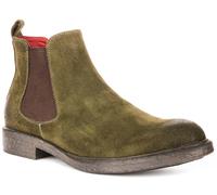 JUSTINREESS ENGLAND Cassidy Men's Textured Panel Chukka Suede Bt Ankle Boots (Olive, UK 10)