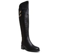 JUSTINREESS ENGLAND Freya Women's Leather Knee High Riding Boots, Comfortable Durable Design Ideal for Everyday Use (Black, UK 3)