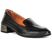 JUSTINREESS ENGLAND Penny Women's Kitten Heel Fair Point Loafers Shoes (Black, UK 9)
