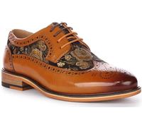 JUSTINREESS ENGLAND Ross W Women's Lace Up Floral Brogue Shoe Shoes (Brown, Size 4)