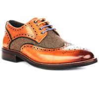 Justinreess Simona Women's Leather Canvas Shoes (Brown, UK 5)