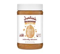 Justin's Crunchy Classic Peanut Butter 473 ml Glass, Gluten Free, GMO Free, Responsibly Sourced