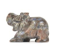 Justinstones Llanite Elephant Figurine Office Home Decor Reiki Chakra Crystal Healing Guardian Desk Decoration Stone Craft Gemstone Collectible 2 Inch