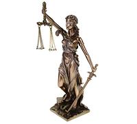 Justitia figure bronzed, sculpture, Roman gods 21 cm