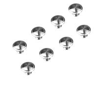 JUSTMAE 8 PCS Cabinet Knobs, Stainless Steel Round Drawer Knobs Single Hole Cupboard Small Sliding Door Drawer Handles with Screws for Kitchen Wardrobes Bathroom Home Decorating - 30mm (Silver)