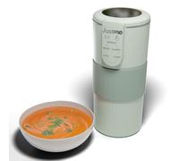 JustMe. The smallest soup maker, the biggest results. Soup maker and smoothie blender. Self cleaning. Colour: Sage green. Lightweight. Easy healthy