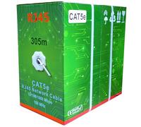 JUSTOP 305M Cat5E Cable Reel AWG24 Ethernet LAN UTP Roll Bulk Cat 5E CCA Cable - 1000ft Networking Cable (Grey)