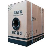 JUSTOP 305M CAT6 Ethernet LAN UTP Roll Bulk Cable - AWG23, Indoor & Outdoor External Grade PE Jacket, 1000ft Networking Reel (Black)