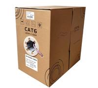Justop 305M Lsoh Lszh Cat6 Ethernet Cable Reel, Low-Smoke, Utp Network Solid Core Cca 1000 Feet Indoor & Outdoor 23Awg