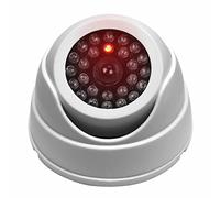 JUSTOP Dome Dummy CCTV Camera Outdoor/Indoor Waterproof With Reality LED Light Fake CCTV Cam - White (1)