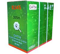 Justop Grey 305M Cat5E Cable Reel Awg24 Ethernet Lan Utp Roll Bulk Cat 5E Cca Cable