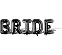 JUSTOTRY 40 inch Bride Balloons for Hen Do Decorations|Bridal Shower Decorations|Engagement Party,Black Jumbo Hen Party Balloons for Women Bride to Be and Hen Do Accessories