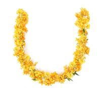 JUSTOYOU 2 Pcs 5.7FT Artificial Sakura Cherry Blossom Flowers Hanging Vine for Outdoor Indoor Wedding Wall Badroom Decoration (Cherry Blossom Yellow)