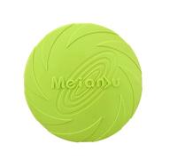 JUSTPRETTYCHIC 7" Rubber Dog Flying Disc, Fetch Toy for Outdoor Fun, Floatable and Lightweight, Bright Colours, Ideal for Training and Play on Water and Land Green
