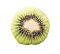 JUSTPRETTYCHIC Plush Dog Chew Toy Set, Doughnut & Pizza Shapes, Squeaker Fleece for Small Large Dogs, Teeth Cleaning, Durable Fun, Non-Electric Pet Playtime Kiwi Fruit / 1 pce