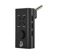 JUSTPRO Guitar Headphone Amp, Mini Guitar Headphone Amplifier USB Rechargable Portable Pocket Guitar Amplifier with 24 Guitar Effects (Black)