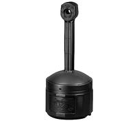 Justrite 26800D High Density Polyethylene (HDPE) Cease-Fire Cigarette Butt Receptacle, Deco Black