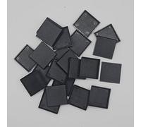 Justrolling6s 25mm Square Plastic Wargaming Bases 20pcs - Black Miniature Bases for Wargaming Miniatures Figures - Model Painting Wargame Miniatures, 40k, Fantasy, AOS etc... - Tabletop Games Bases