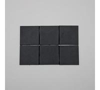 Justrolling6s 50mm Square Plastic Wargaming Bases 6pcs - Black Miniature Bases for Wargaming Miniatures Figures - Model Painting Wargame Miniatures, 40k, Fantasy, AOS etc... - Tabletop Games Bases